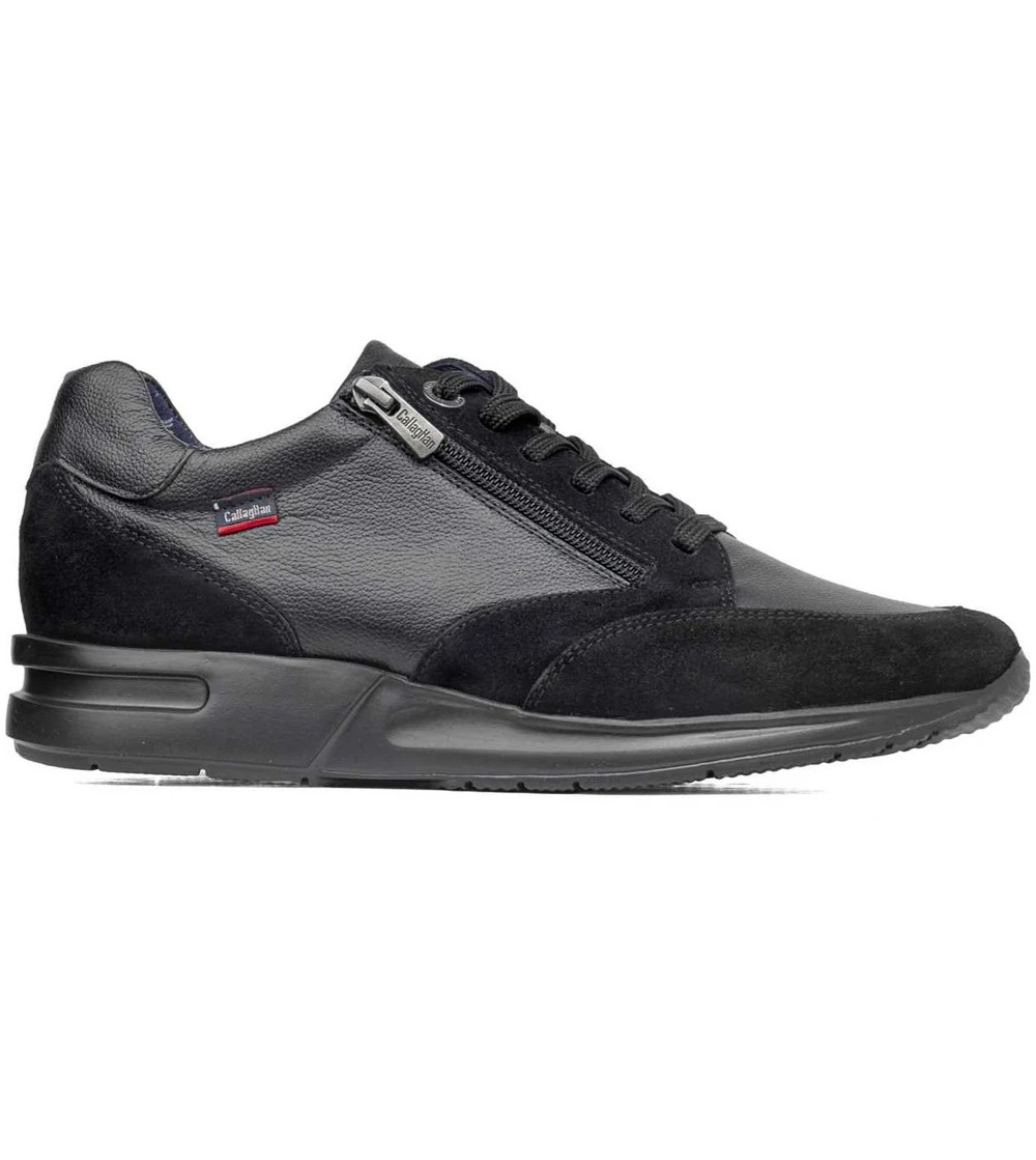 Callaghan Sneakers Goliat Hog Zip Laterale Camoscio Nero