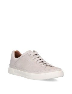 Clarks Sneakers Uomo Cassetta Un Costa Camoscio Pelle Bianco