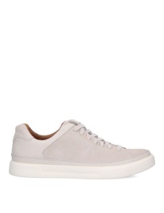 Clarks Sneakers Uomo Cassetta Un Costa Camoscio Pelle Bianco
