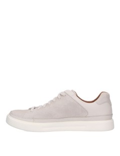 Clarks Sneakers Uomo Cassetta Un Costa Camoscio Pelle Bianco
