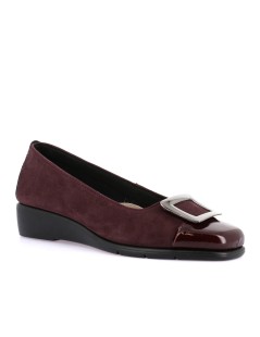 Grunland Ballerina Zeppa Media Punta Vernice Camoscio Bordeaux