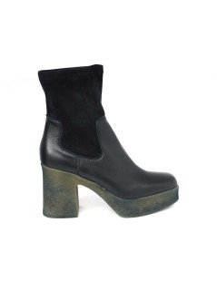 Emanuela Passeri Tronchetto Plateau Tacco Camoscio Nappa Para Blu