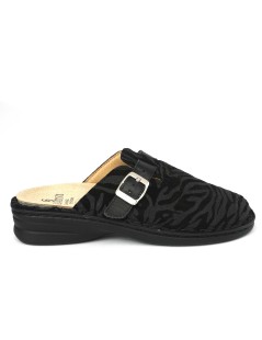 Sabatini Ciabatta Comfort Plantare Estraibile Camoscio Nero