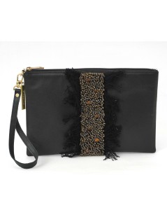 Gioseppo Pochette a Mano Inserto Multi Strass Nappa Eco Nero