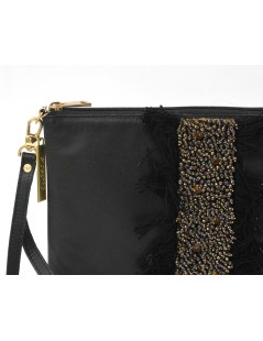 Gioseppo Pochette a Mano Inserto Multi Strass Nappa Eco Nero