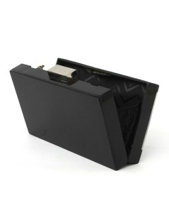 Olga Berg Pochette Clutch Paillettes Acrilico Fiore Multi Nero