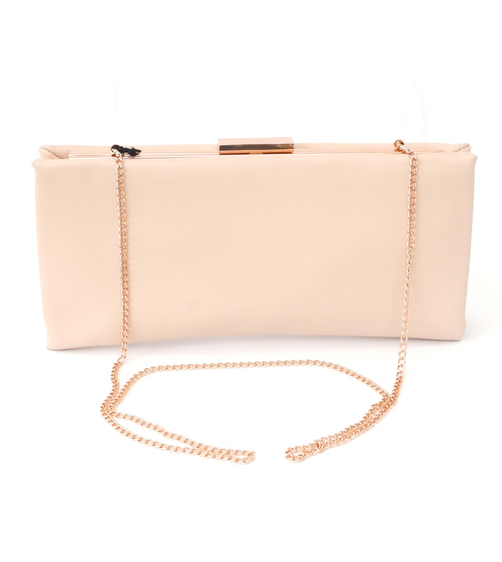 Olga Berg Pochette Madison con Tracolla Nappa Eco Rosa Blush