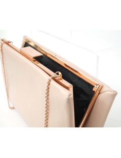 Olga Berg Pochette Madison con Tracolla Nappa Eco Rosa Blush