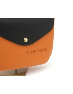 CAFèNOIR Bauletto Shopping Bag in Eva Tasca Personalizzabile Nero Arancio