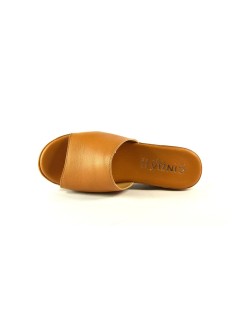 Cinzia Soft Ciabatta Zeppa Effetto Sughero Pelle Cuoio