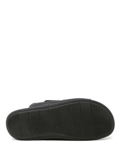 Valleverde Ciabatta Uomo 2 Velcro Tutto Pelle Nero