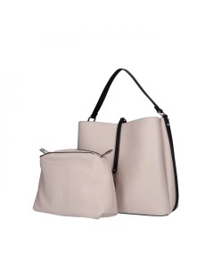 CAFèNOIR Shopper a Mano con Pochette Interna Nero Cipria
