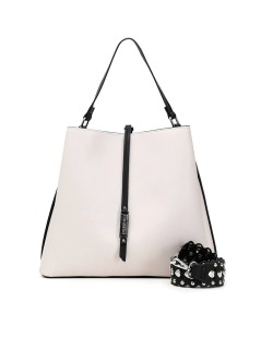 CAFèNOIR Shopper a Mano con Pochette Interna Nero Cipria