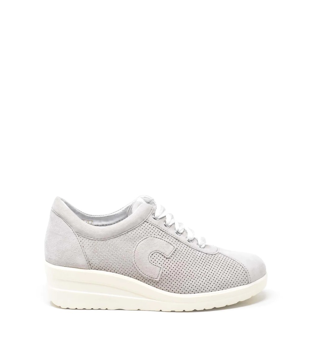 Cinzia Soft Sneakers Camoscio Traforato Beige