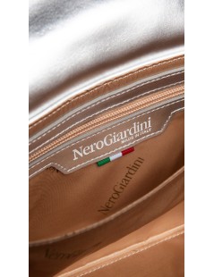 Nero Giardini Pochette Bustina Rettangolare Laminato Argento