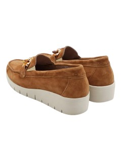 Grunland Mocassino Zeppa con Accessorio Camoscio Cuoio