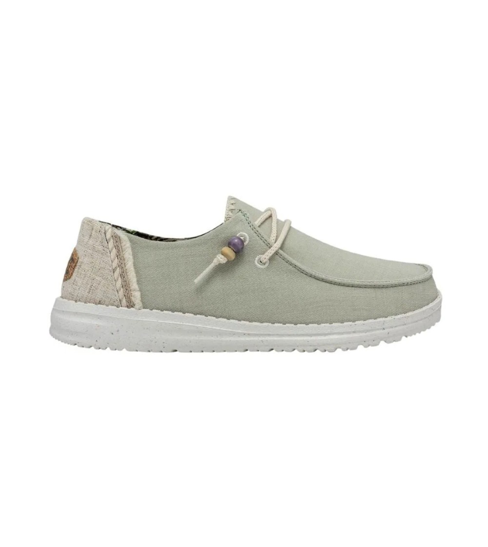 Hey Dude Donna Wendy Fringe Sage Perline Tessuto Verde Salvia