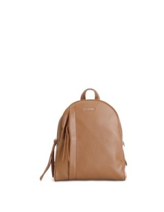 CAFèNOIR Zaino Doppia Zip e Tasca Frontale Manico Intreccio Cuoio