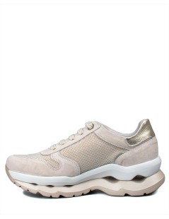 Callaghan SOLE Sneakers Doppio Volume Camoscio Tessuto Lurex Rosa Pesca