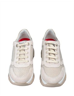 Callaghan SOLE Sneakers Doppio Volume Camoscio Tessuto Lurex Rosa Pesca