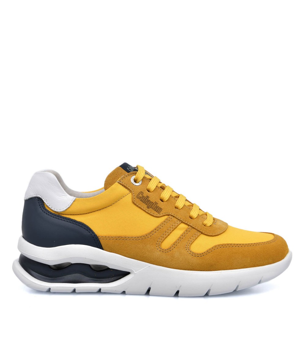 Callaghan Sneakers Uomo Vento Camoscio Tessuto Giallo