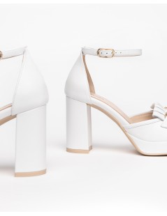 Nero Giardini Decollette Plateau Braccialetto Frangia Nappa Bianco