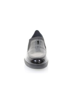 Soffice Sogno Mocassino Zeppa Accollato Elastico Nero