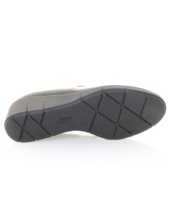 Soffice Sogno Mocassino Zeppa Accollato Elastico Nero