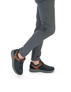 Ara Shoes Sneakers Uomo Hoga Stresa Goretex Nabuk Blu Marrone