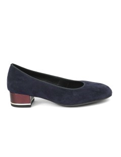 Ara Shoes Decollette Comfort Tacco Lucido Camoscio Blu Bordeaux