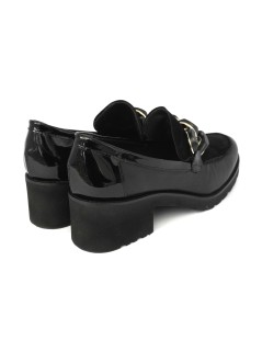 Daniela Rossi Mocassino Tacco Medio Accessorio Nappa Camoscio Nero