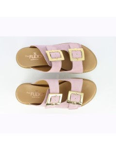 The Flexx Ciabatta Anastasia Doppia Fibbia Regolabile Rosa