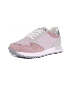 Geox Sneakers Doralea Balance Tessuto Camoscio Rosa Antico