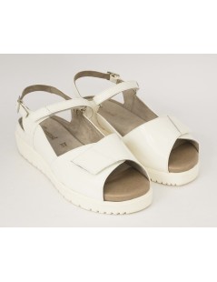 F.lli Tomasi Sandalo Plantare Estraibile Velcro Vernice Bianco