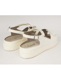 F.lli Tomasi Sandalo Plantare Estraibile Velcro Vernice Bianco