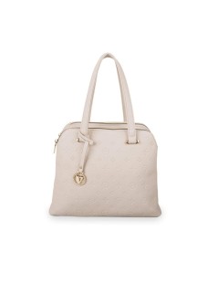 Valleverde Borsa Shopper Doppia Tracolla zip Logato Regina Beige
