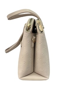 Valleverde Borsa Shopper Doppia Tracolla zip Logato Regina Beige