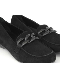 Les Naturels De Fabien Mocassino Accessorio Camoscio Nero