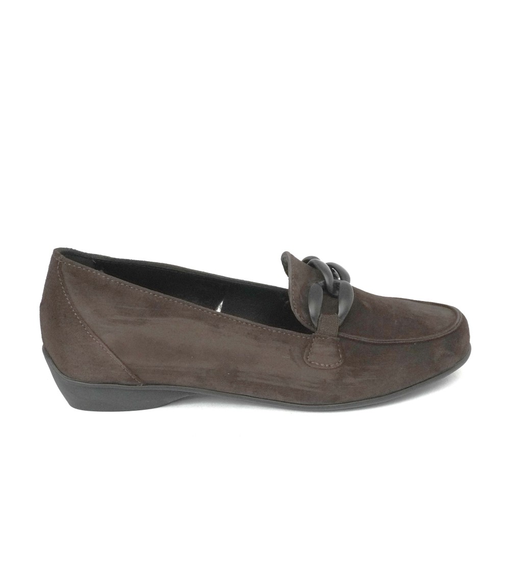 Les Naturels De Fabien Mocassino Accessorio Camoscio Cioccolato