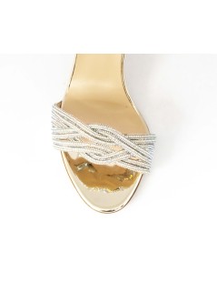 Ninalilou Sandalo Mya 90 Gioiello Incrocio Braccialetto Platino