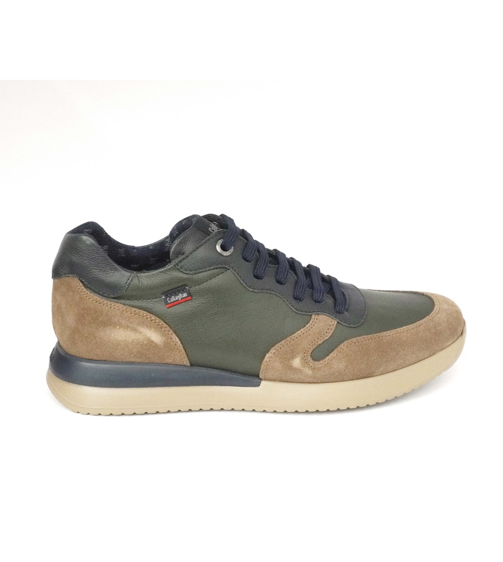 Callaghan MOSES-2 Sneakers Inserto Camoscio Pelle Foresta