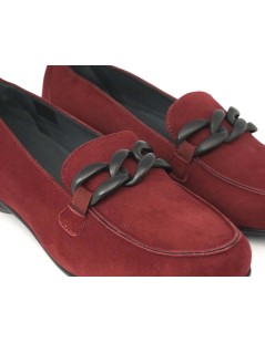 Les Naturels De Fabien Mocassino Accessorio Camoscio Vino