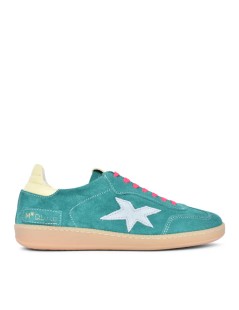 Méliné Sneakers Camoscio Dettagli Pelle Smeraldo