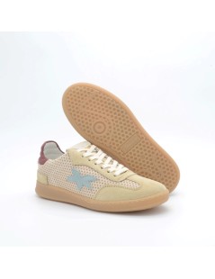 Méliné Sneakers Camoscio Rete Panna