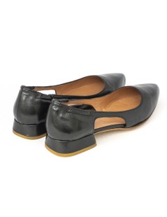 Triver Flight Decollette Ballerina Tacco Basso Nappa Nero