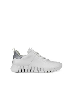 Ecco Sneakers Uomo Lacci Elastici Fondo Magma Nappa Bianco
