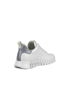 Ecco Sneakers Uomo Lacci Elastici Fondo Magma Nappa Bianco