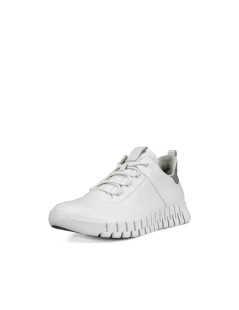 Ecco Sneakers Uomo Lacci Elastici Fondo Magma Nappa Bianco