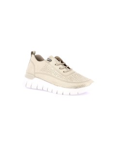 Grunland Sneakers Super Leggera Laccio Elastico Beige Metal