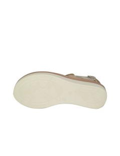 Cinzia Soft Sandalo Infradito con Velcro e Cinturino Taupe Cuoio